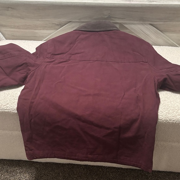 Levi's Men's Maroon burgundy Jacket with Dark Brown Collar - Picture 5 of 7